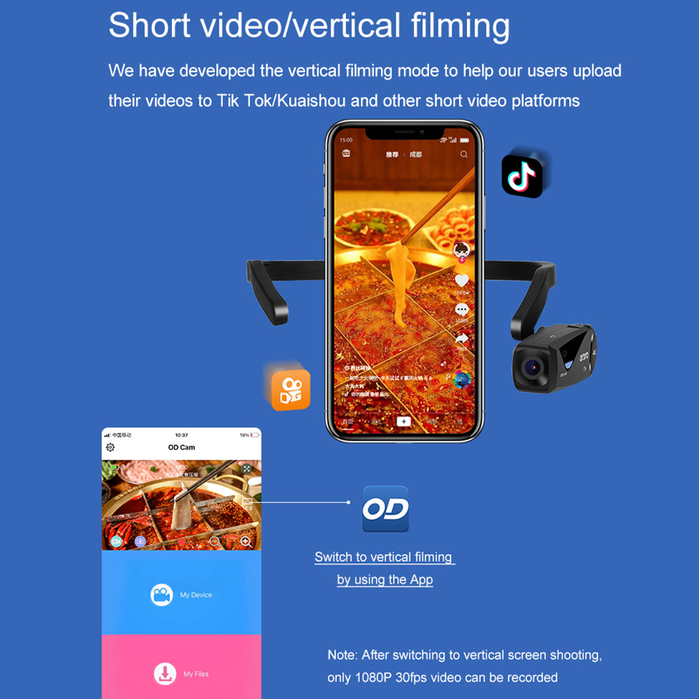 ORDRO EP6PLUS 4K 30FPS Wearable Video Camera Anti-Shake Head Mounted Camcorder ORDRO EP6PLUS 4K 30FPS Wearable Video Camera Anti-Shake Head Mounted Camcorder